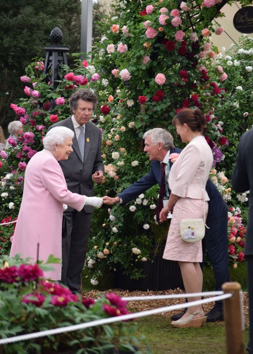 Her Majesty Queen Elizabeth II, meeting Ian & Tina Limmer at Chelsea Flower Show 2018